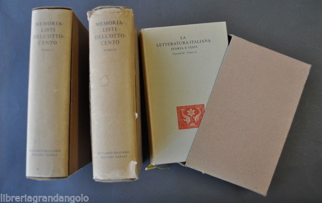 Letteratura Italiana Memorialisti Ottocento Trombatore Cappuccio 1953 1972