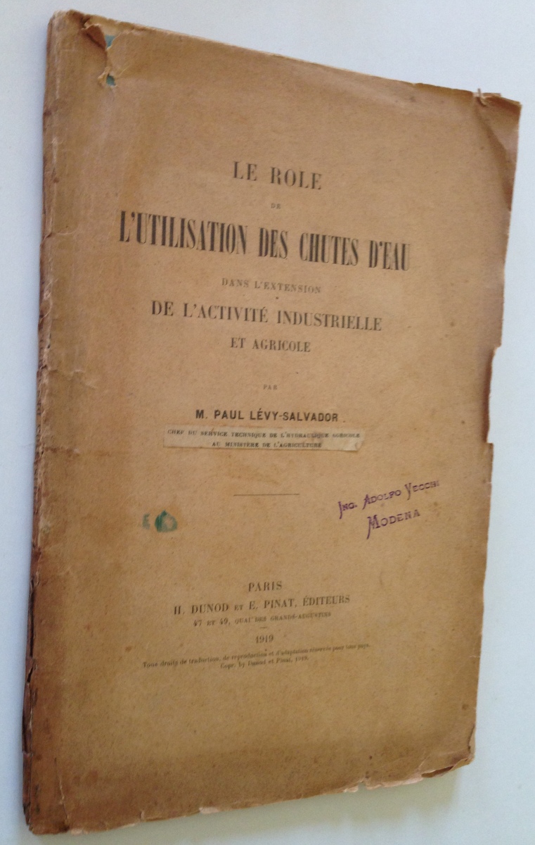 LEVY SALVADOR PAUL LE ROLE DE L'UTILISATION DES CHUTES D'EAU …