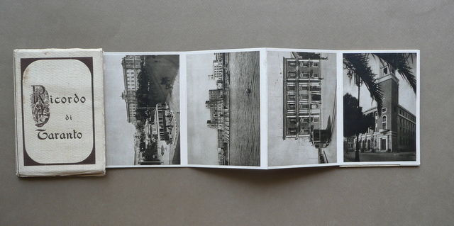 Libretto Fisarmonica Ricordo Taranto 18 Cartoline Storia Locale Puglia Citt‡
