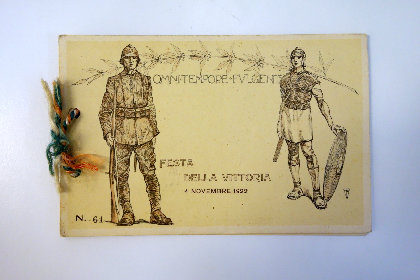 Libretto Numerato Festa della Vittoria 4/11/1922 Scuola Militare Modena 10 …