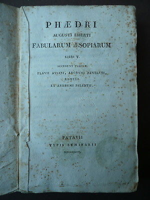 Libri Antichi Fedro Favole Esopo Favole Anonimi Antichi Romoli Pavia …