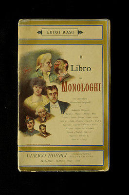 Libro dei Monologhi Rasi 1888 1 Edizione 110 illustrazioni originali