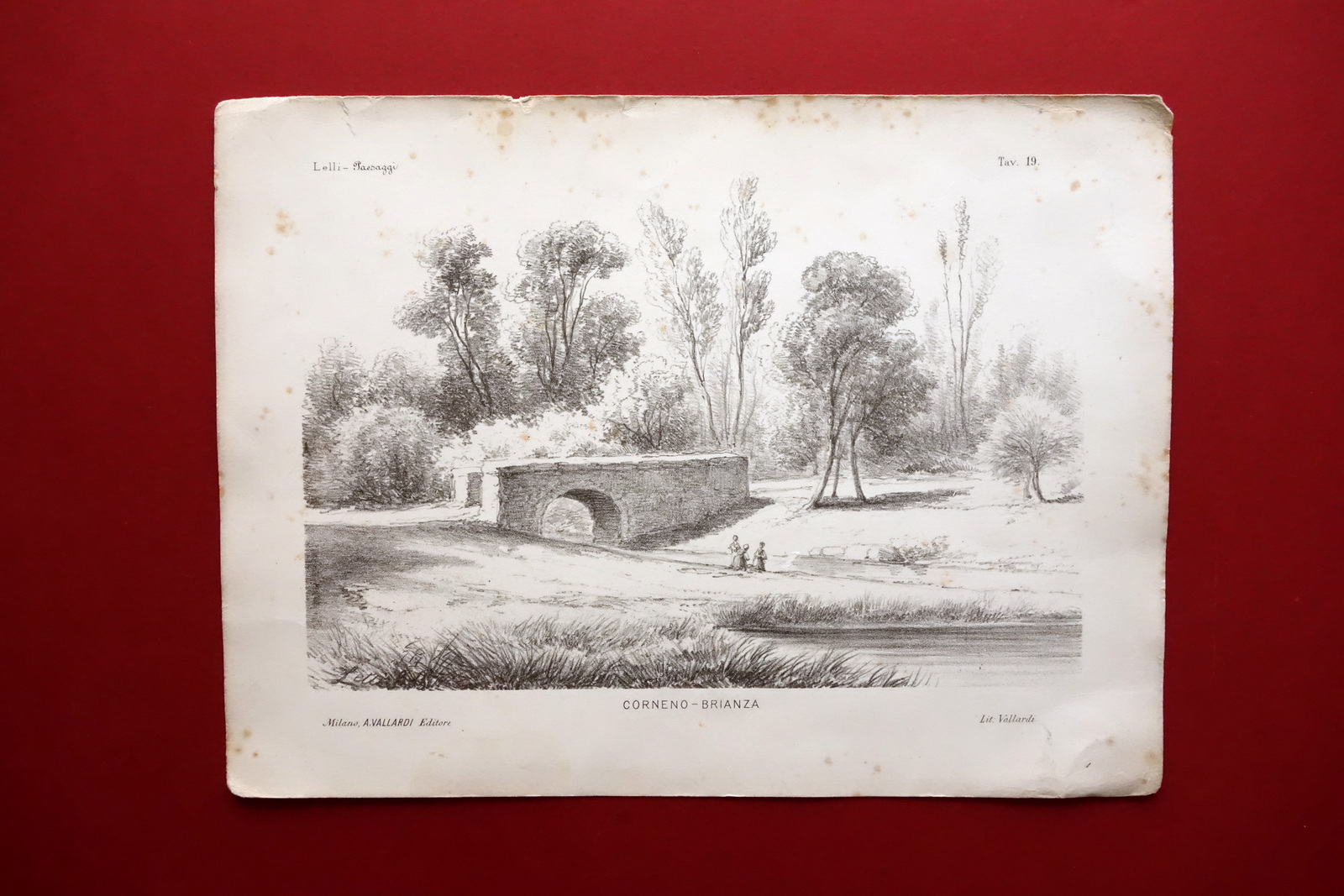 Litografia G. B. Lelli Corneno Brianza Vallardi Paesaggi Milano Met‡ …