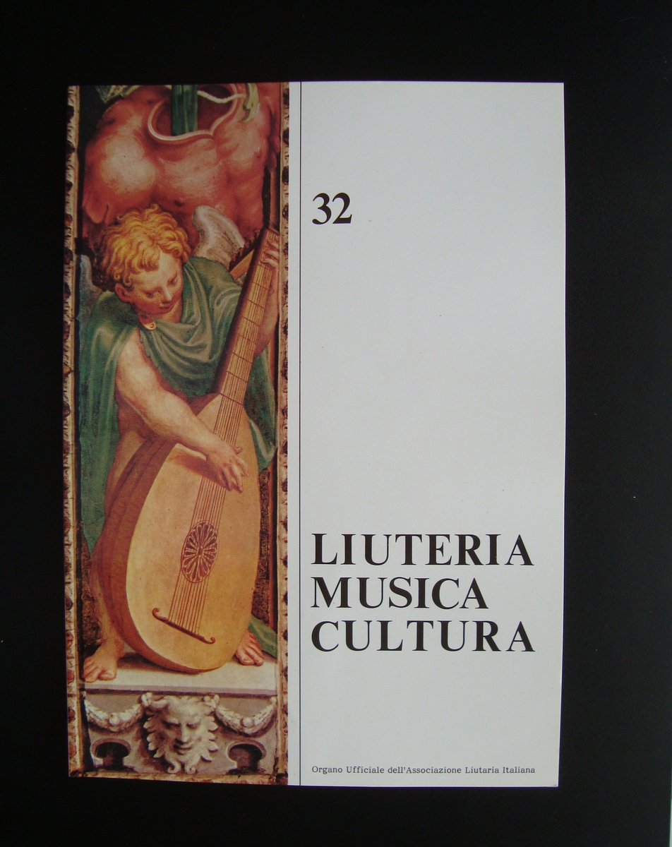 Liuteria Musica Cultura Organo Ufficiale Liuteria Italiana n 32 Settembre …