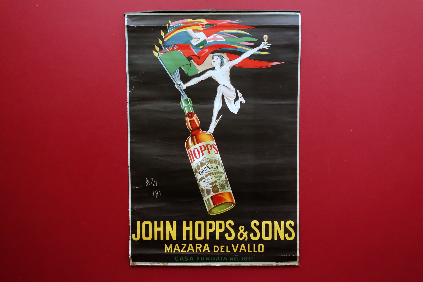 Locandina Affiche John Hopps Marsala Mazara del Vallo 1923 Bazzi …