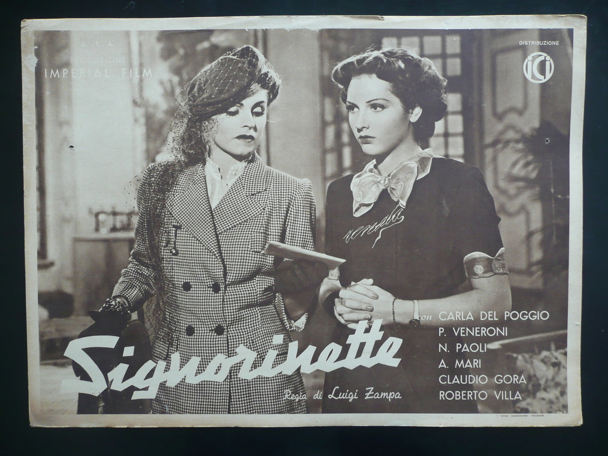 Locandina Cinema Signorinette Regia Luigi Zampa A.T.A. Imperial Film Anni …
