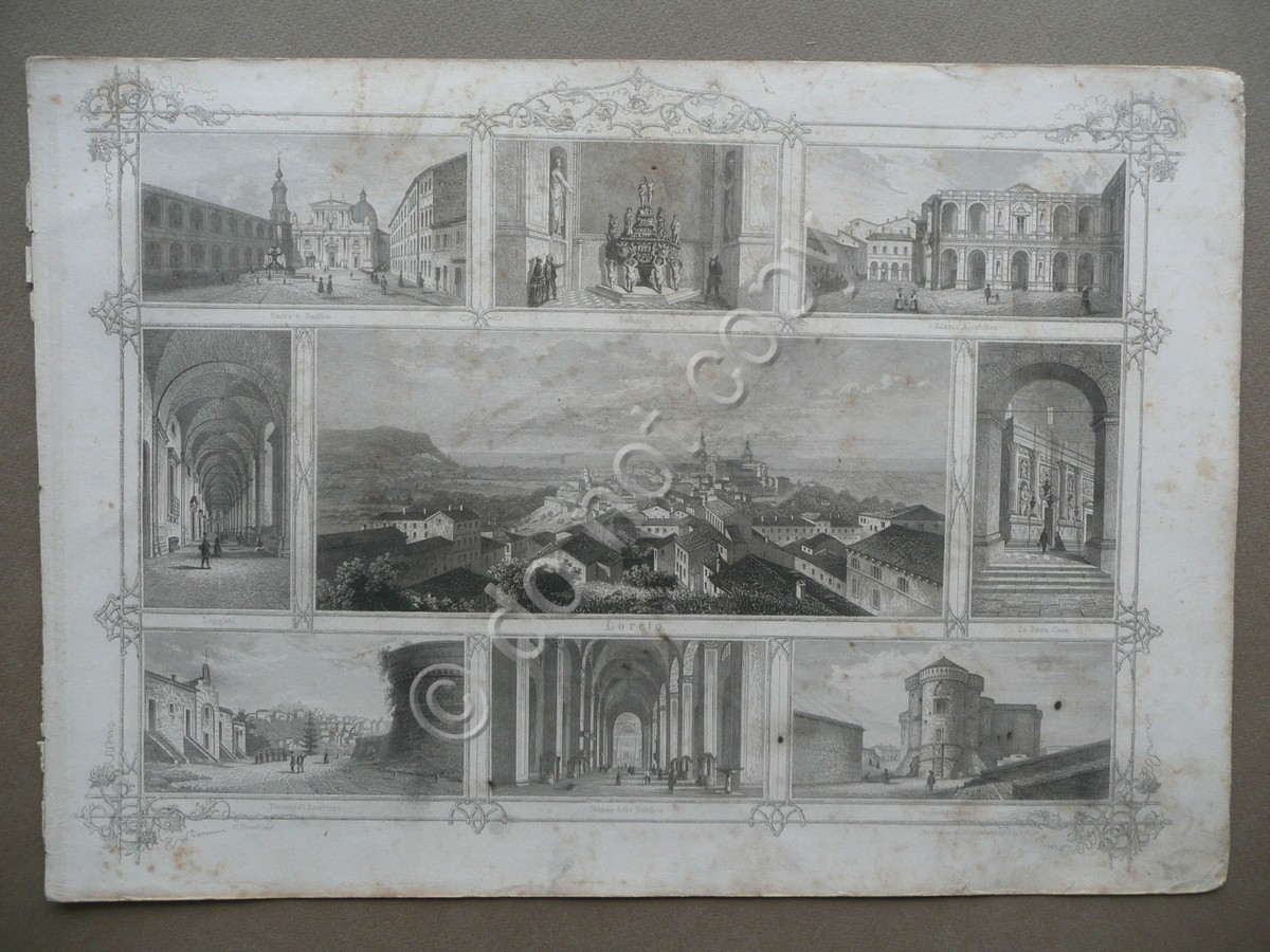 Loreto Vedute Multiple Incisioni Poiret Lloyd Austriaco Trieste Met‡ '800 …