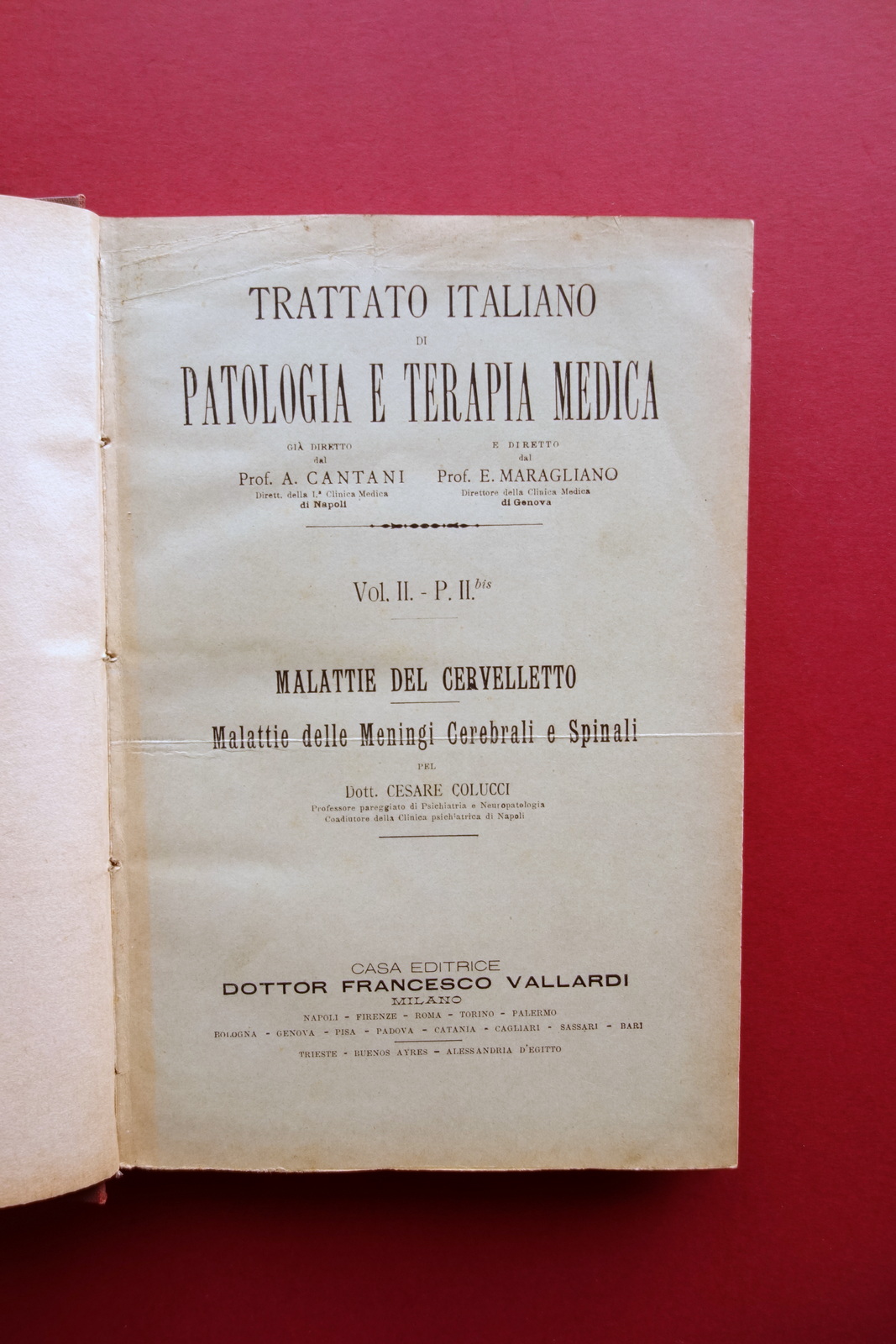 Malattie del Cervelletto Meningi Cerebrali e Spinali Colucci Vallardi Fine …