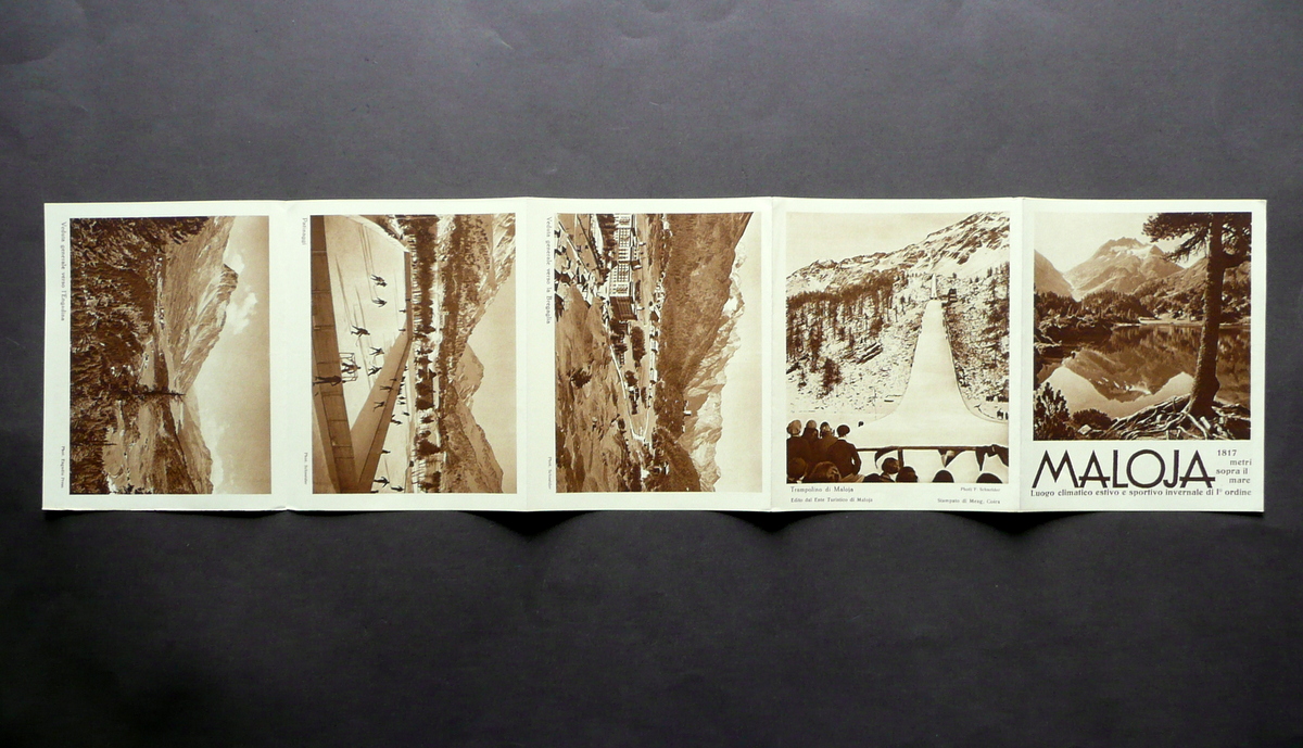 Maloja Pieghevole Turistico Val Bregaglia Svizzera Alpi Montagna Sport Anni …