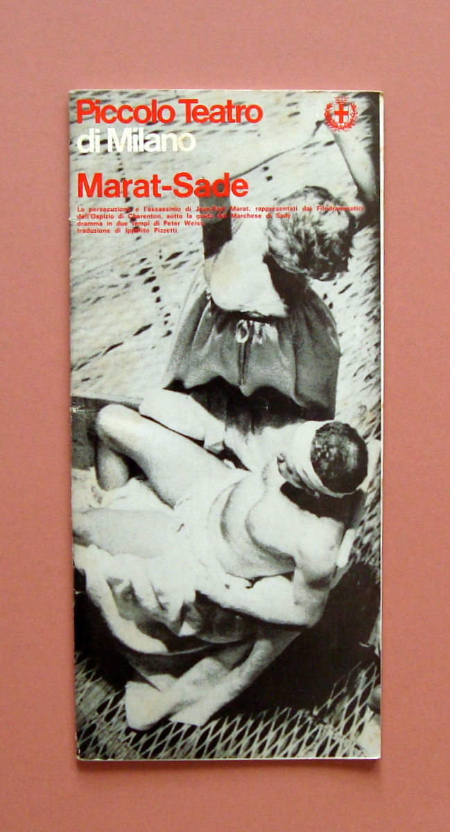 Marat-Sade Piccolo Teatro di Milano prima in Italia 1967-68 libretto …