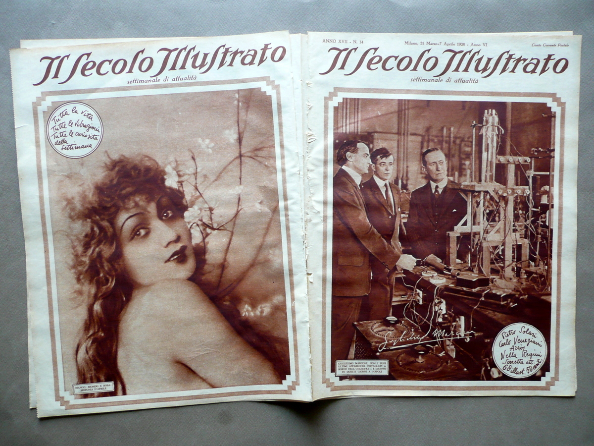 Marconi Apparecchi Electra Radiotecnica Il Secolo Illustrato 31/3 - 7/4 …