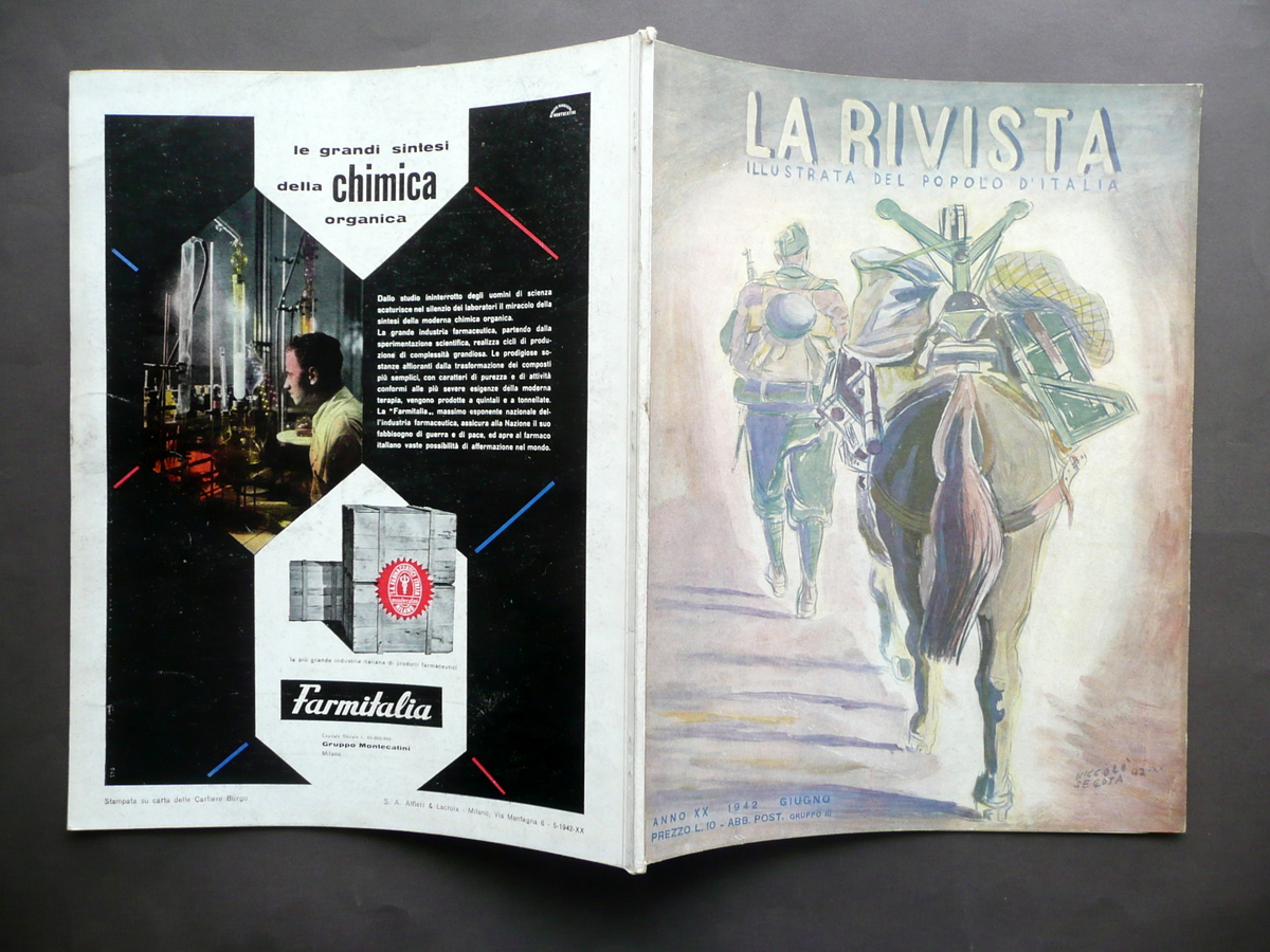 Marinetti Aeropoema Futurista Rivista Illustrata del Popolo d'Italia 1942 WW2