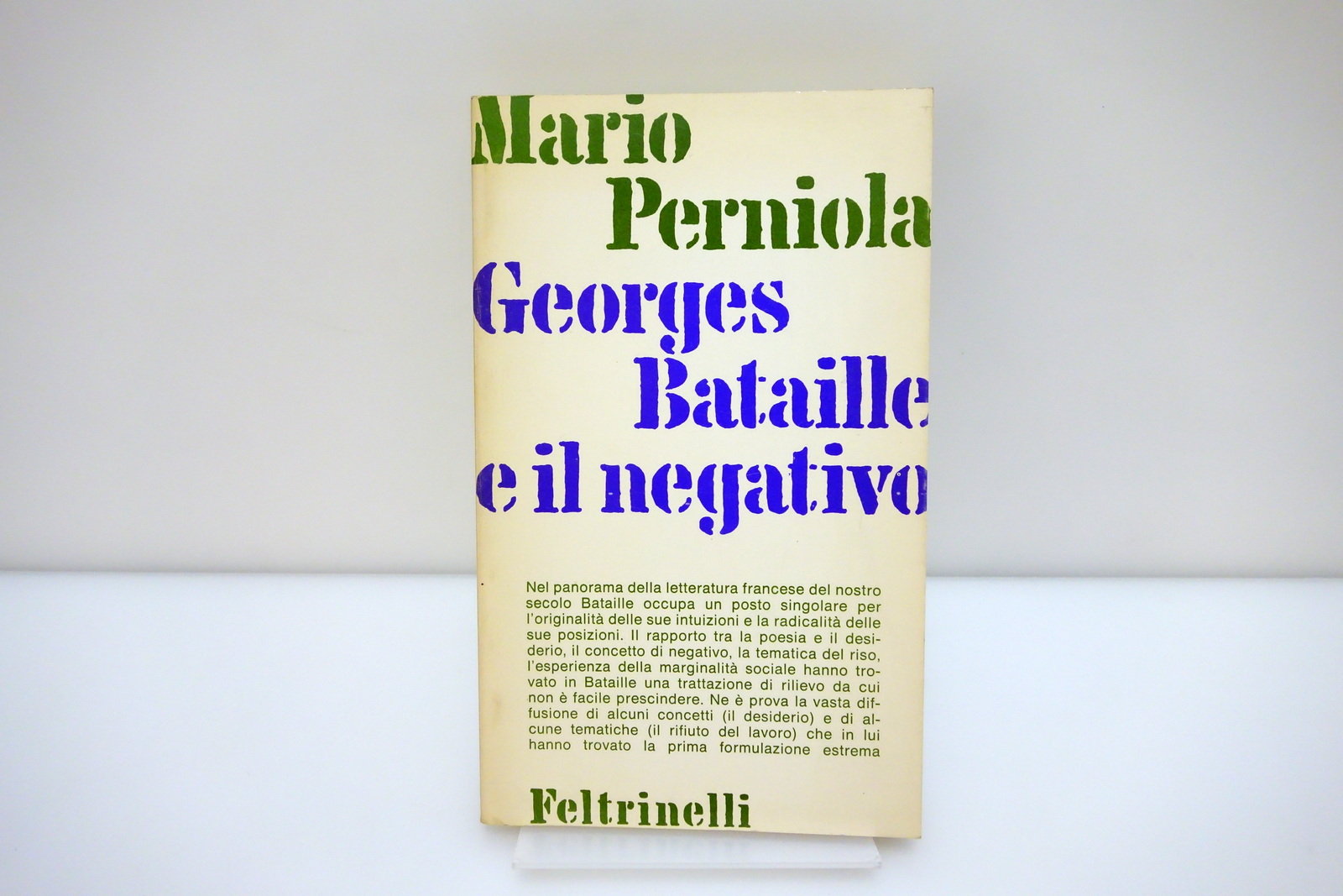 Mario Perniola Georges Bataille e il Negativo Feltrinelli Milano 1977 …