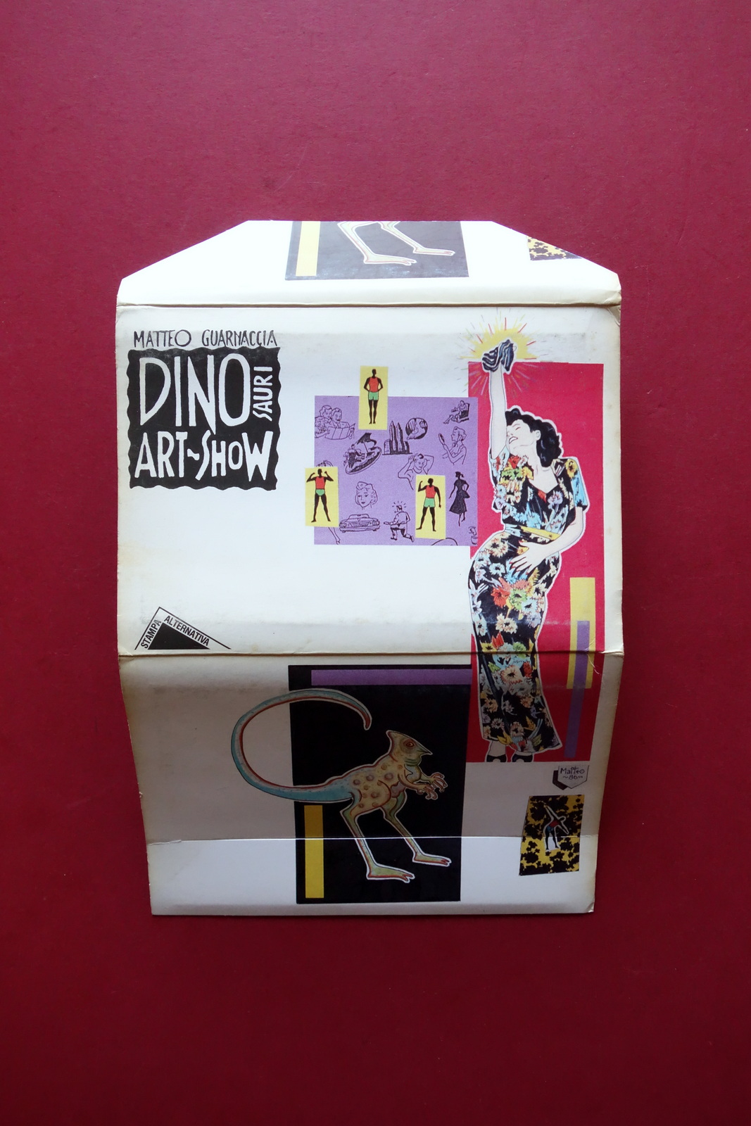 Matteo Guarnaccia Dino Art Show Dinosauri Pieghevole Stampa Alternativa 1988