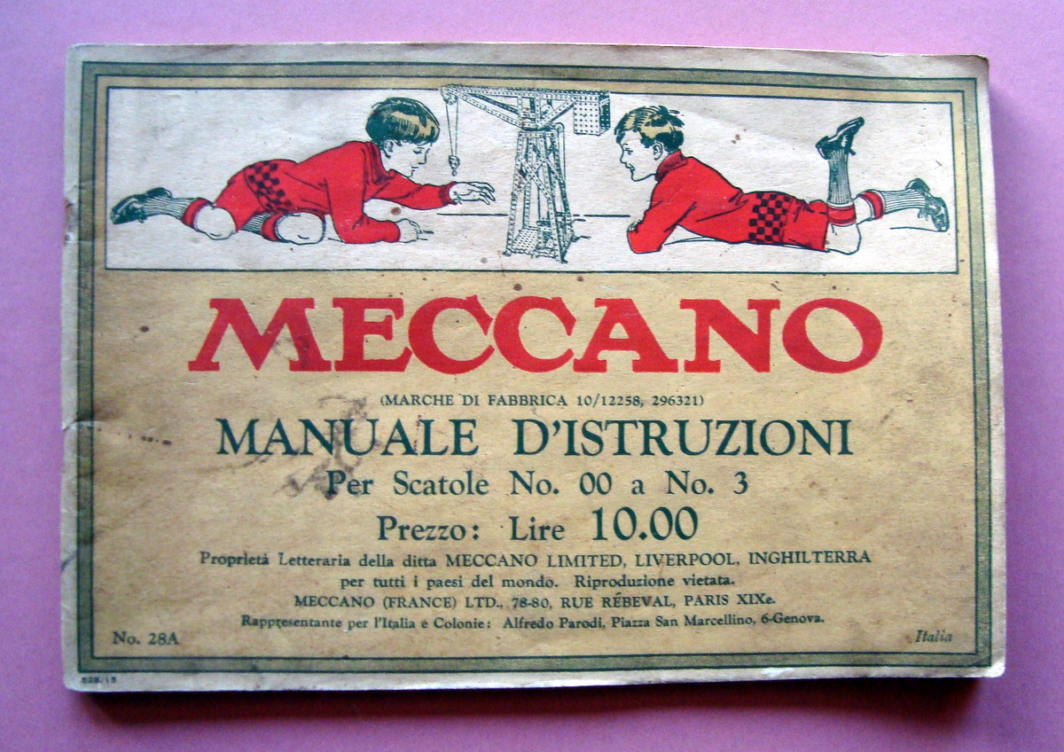 Meccano Manuale d'Istruzione Ingegneria per tutti giochi per ragazzi toys