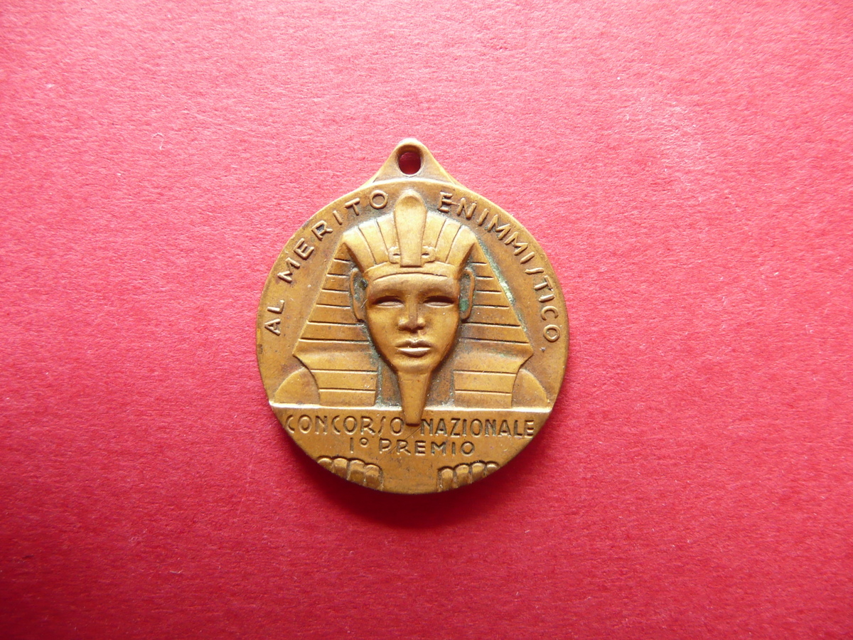 Medaglia 1∞ Premio Concorso Nazionale Al Merito Enimmistico Enigmistica