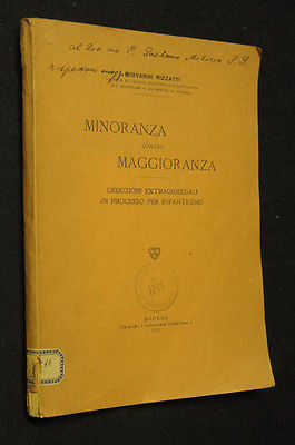 Medicina legale Infanticidi Aborto Minoranza contro Maggioranza Rizzatti 1931