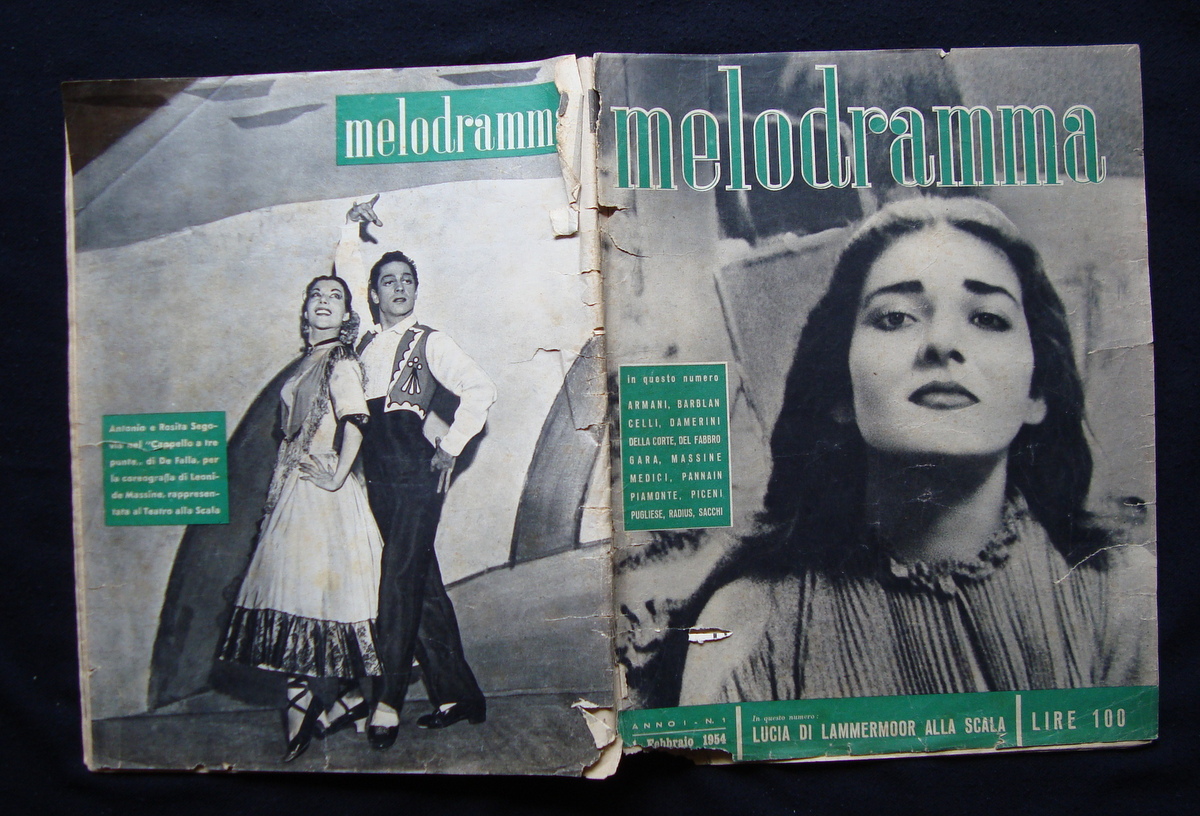 Melodramma Anno I Numero 1 Febbraio 1954 Lucia di Lammermoor …