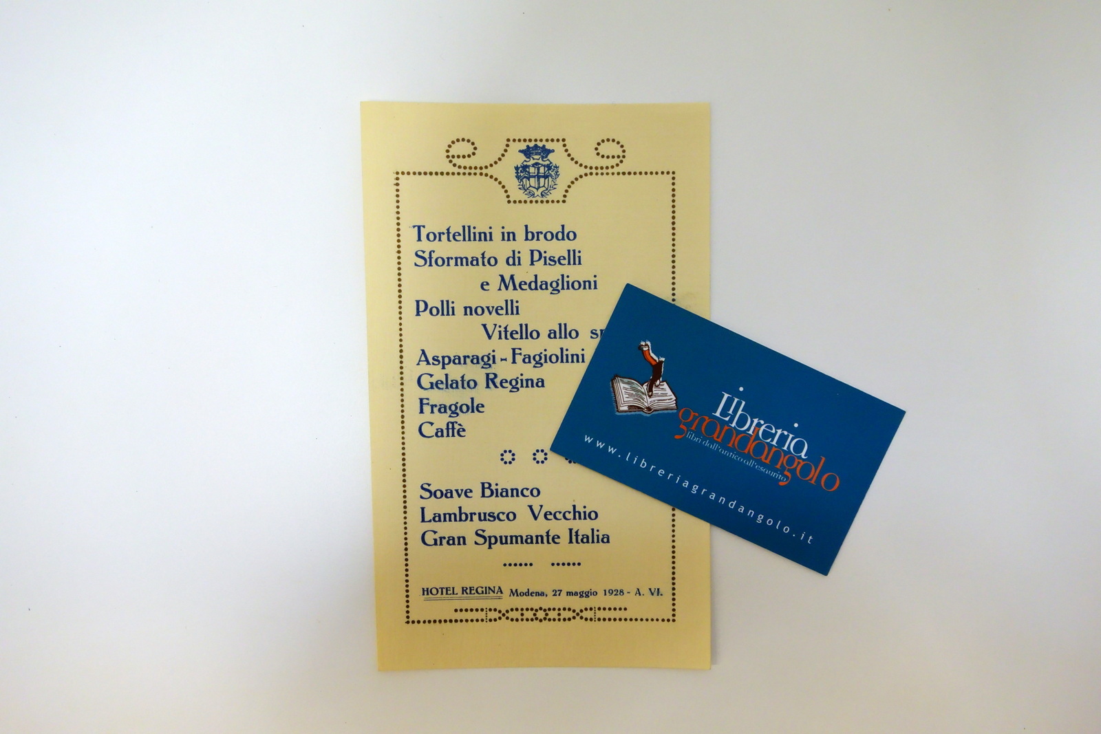 Menu Hotel Regina Modena Stemma Comune Tortellini in Brodo Lambrusco …