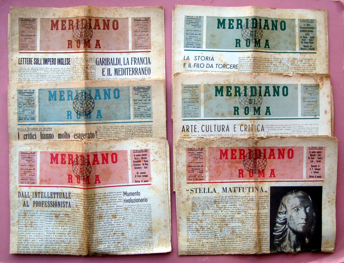 Meridiano di Roma 6 numeri completi anni '40-42 recensione "Deserto" …
