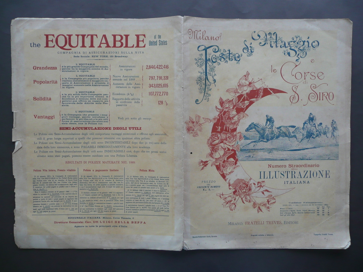 Milano Feste di Maggio Corse di S.Siro Illustrazione Italiana Num. …