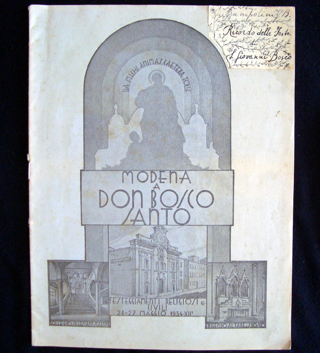 Modena a Don Bosco Santo Numero Unico 1934 Tip. Immacolata …