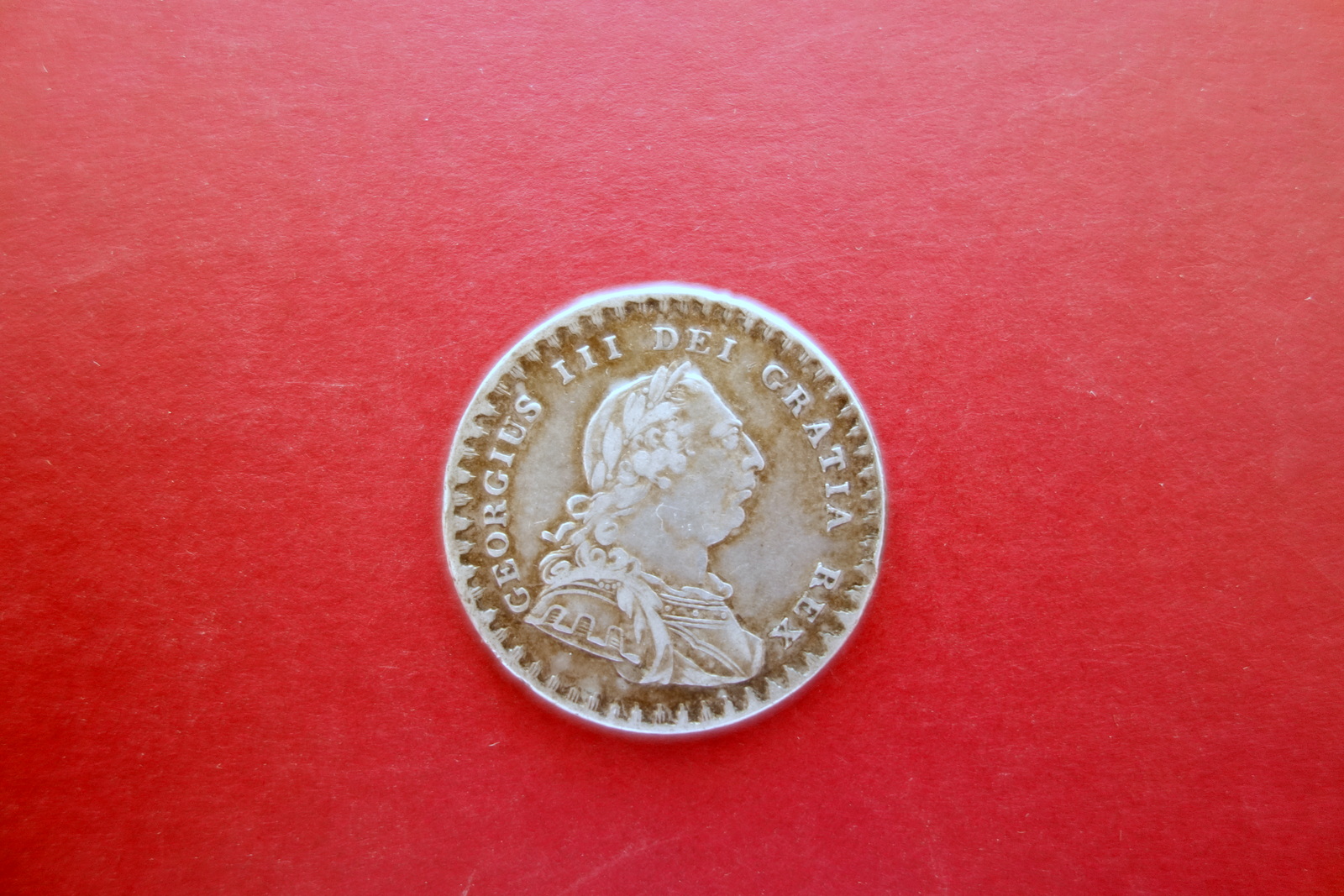 Moneta Originale 1 Scellino d'Argento Giorgio III Inghilterra Banca Token …