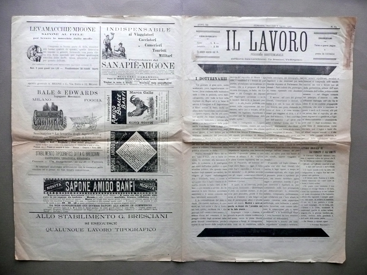 Morte Umberto I Comacchio Insolvenze Stipendi Il lavoro Ferrara 8 …