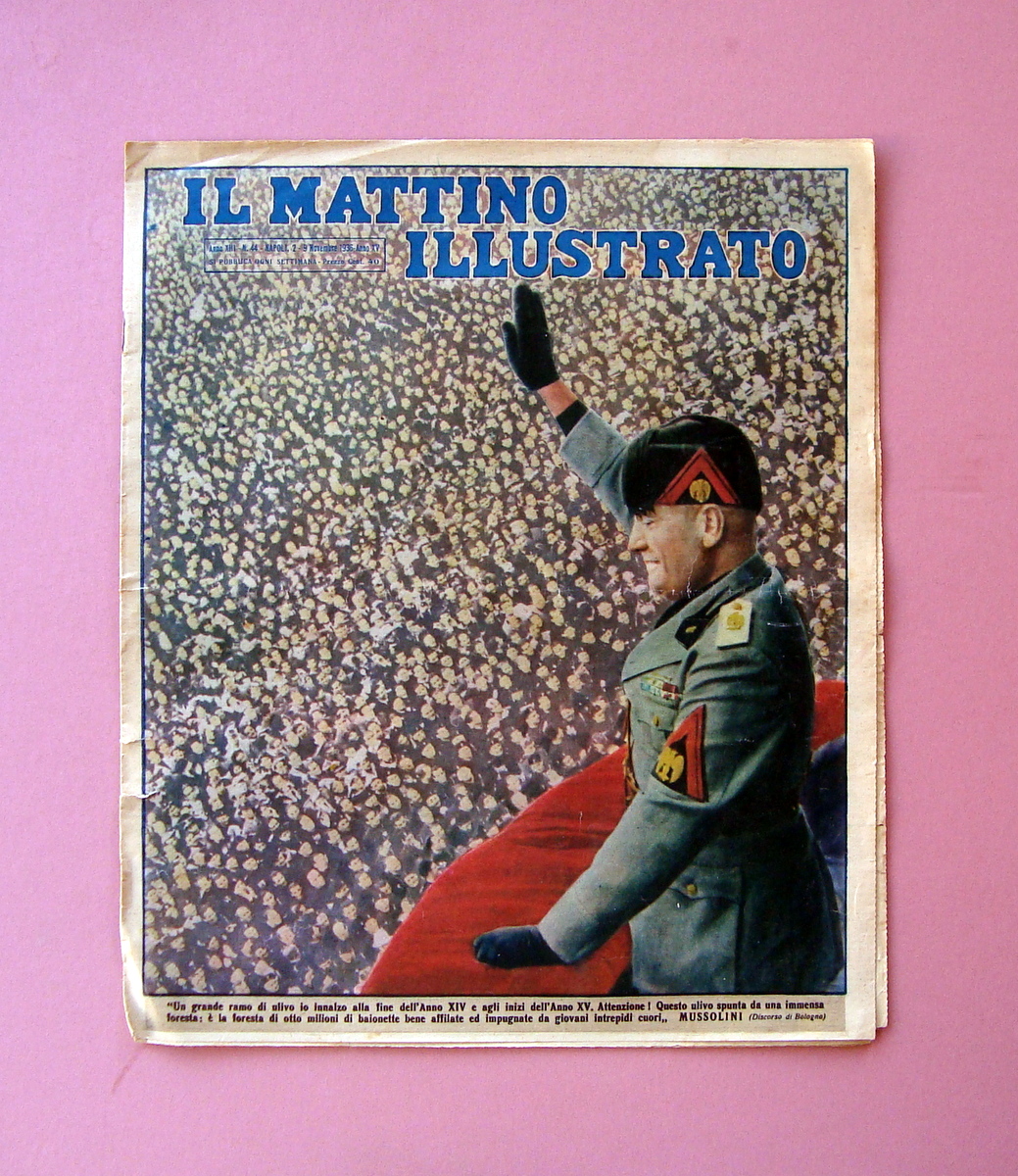Mussolini discorso Bologna Il Mattino Illustrato 1936 Otto Milioni di …
