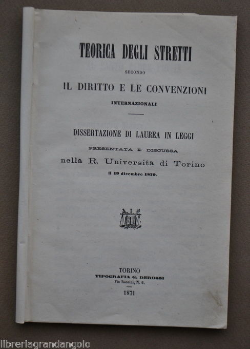 Navigazione Diritto Mare Convenzione Stretti Questione Oriente Nero Russia 1871
