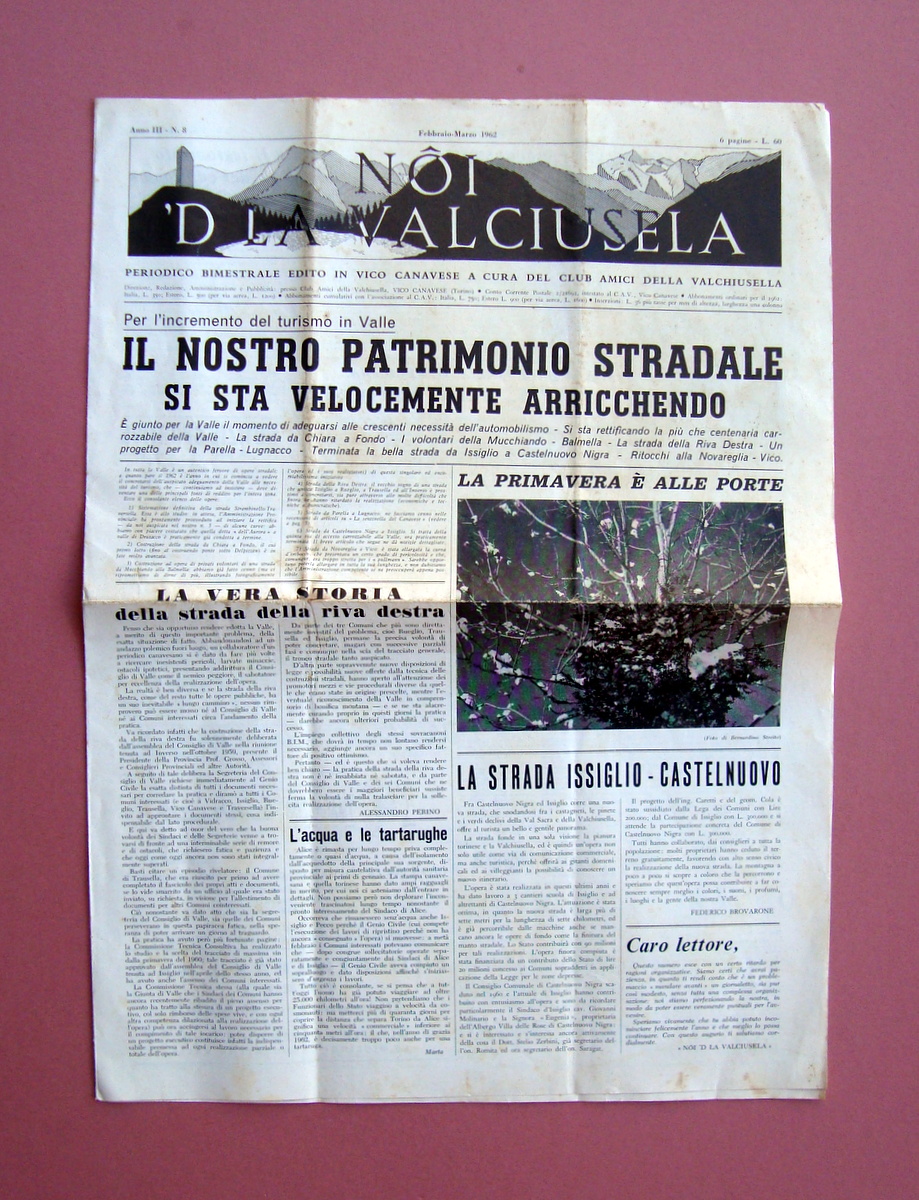 Noi d'la Valciusela periodico Vico Canavese Anno III n 8 …