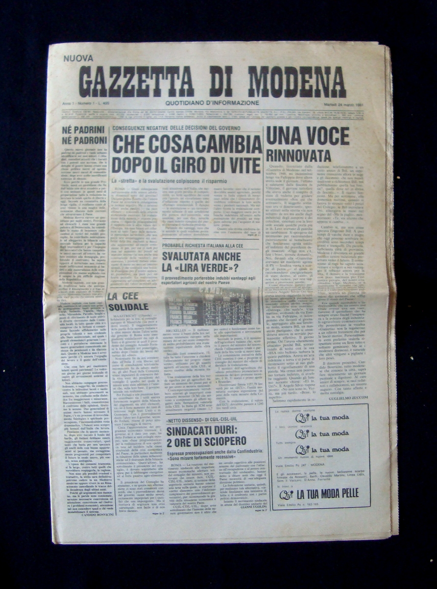 Nuova Gazzetta di Modena Anno 1 N 1 24 marzo …