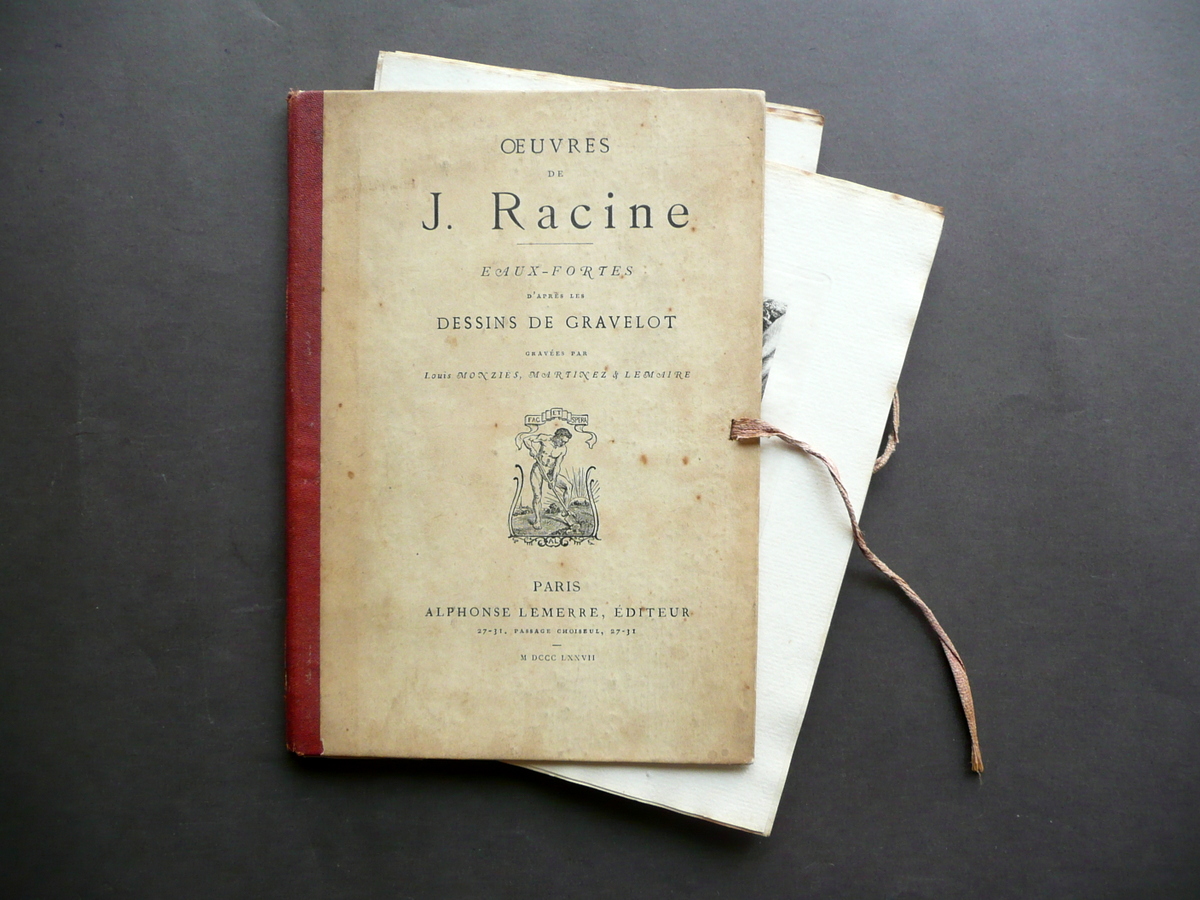 Oeuvres de Racine Cartella 13 Incisioni Acqueforti Gravelot Lemerre Paris …