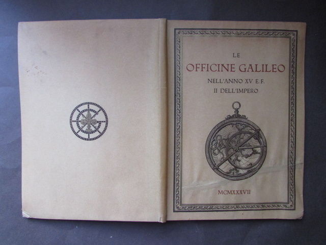 Officine Galileo 1937 XV Centenario Astronomia Ottica Mori Firenze