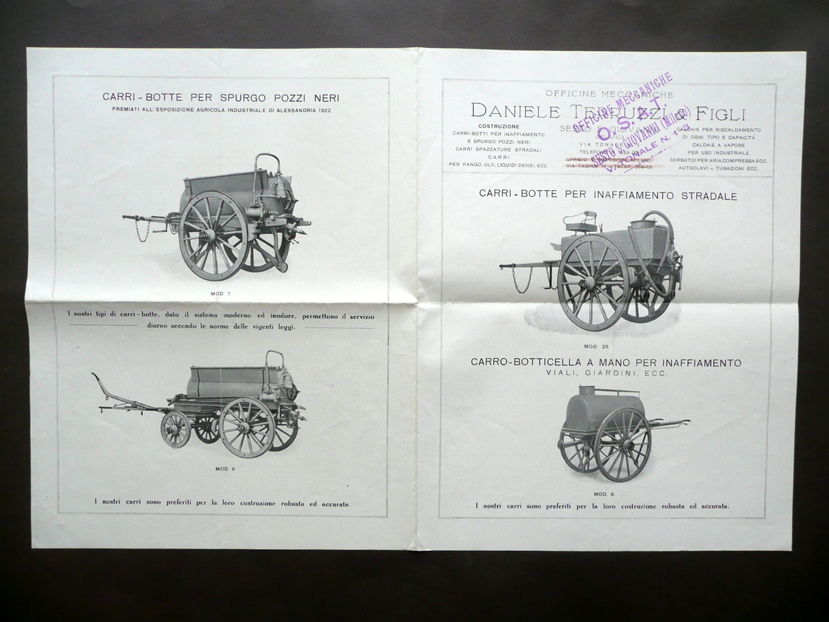 Officine Meccaniche Terruzzi e Figli Sesto San Giovanni Milano Carri …