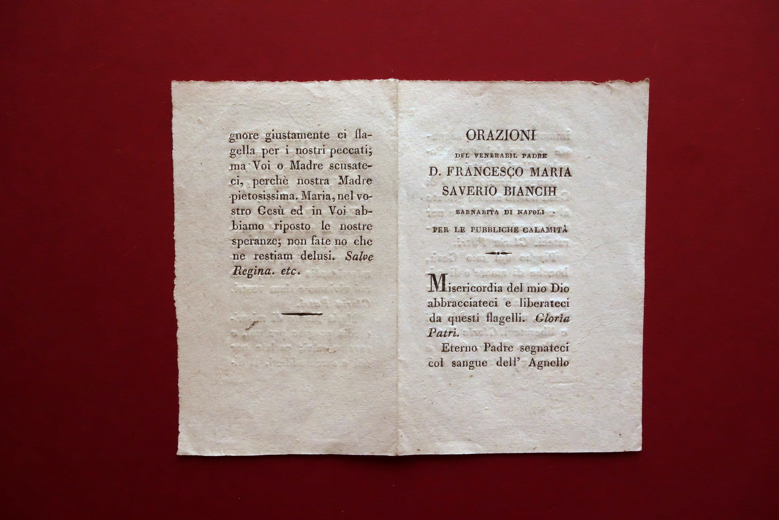 Orazioni del Padre D. Francesco Saverio Bianchi Napoli Pubbliche Calamit‡ …