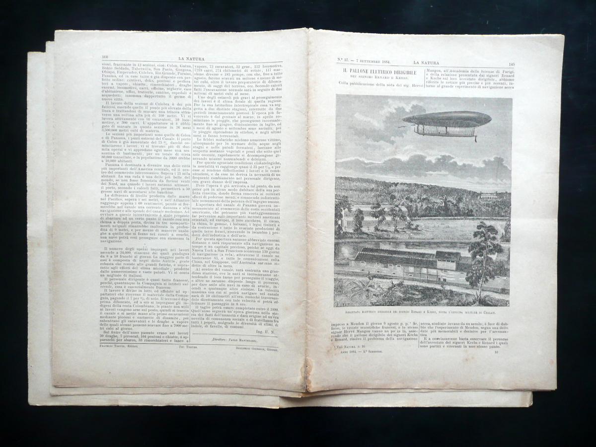Pallone Elettrico Dirigibile Renard Ponti Politetragonali Sarno La Natura 1884