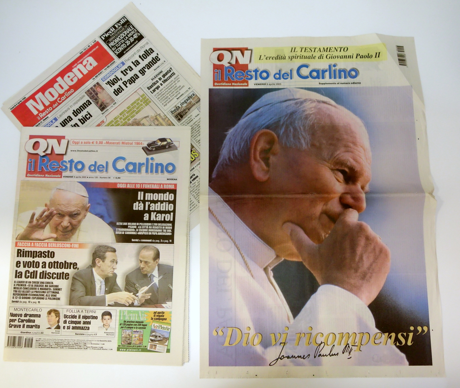 PAPA GIOVANNI PAOLO II WOJTYLA MORTE IL RESTO DEL CARLINO …