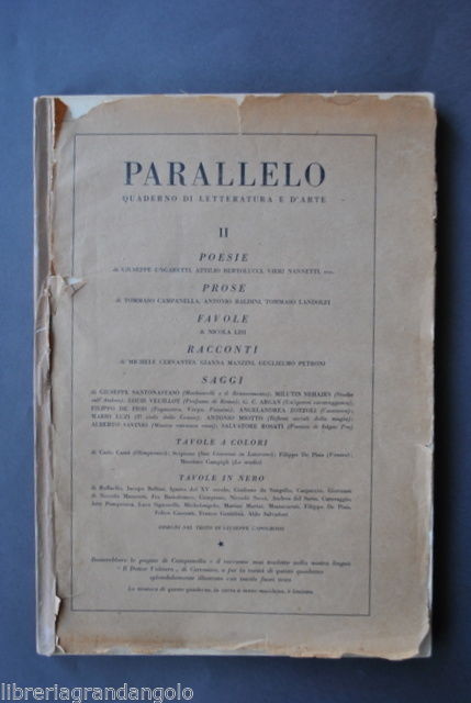 Parallelo Ungaretti Bertolucci Landolfi Lisi Argan Luzi Carr‡ Campigli 1943