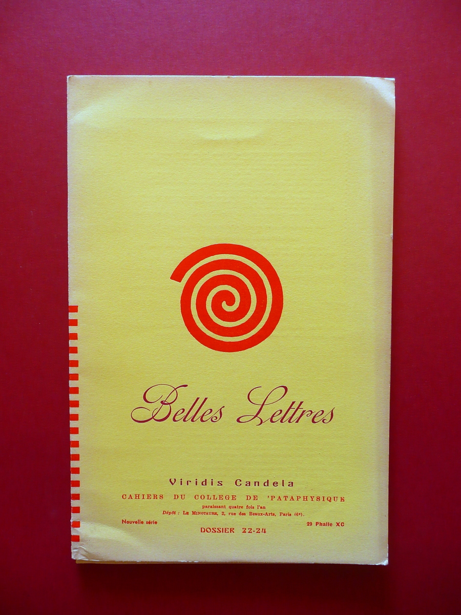 Patafisica Belles Lettres College de Pataphisique Ex Libris Piero Chiara