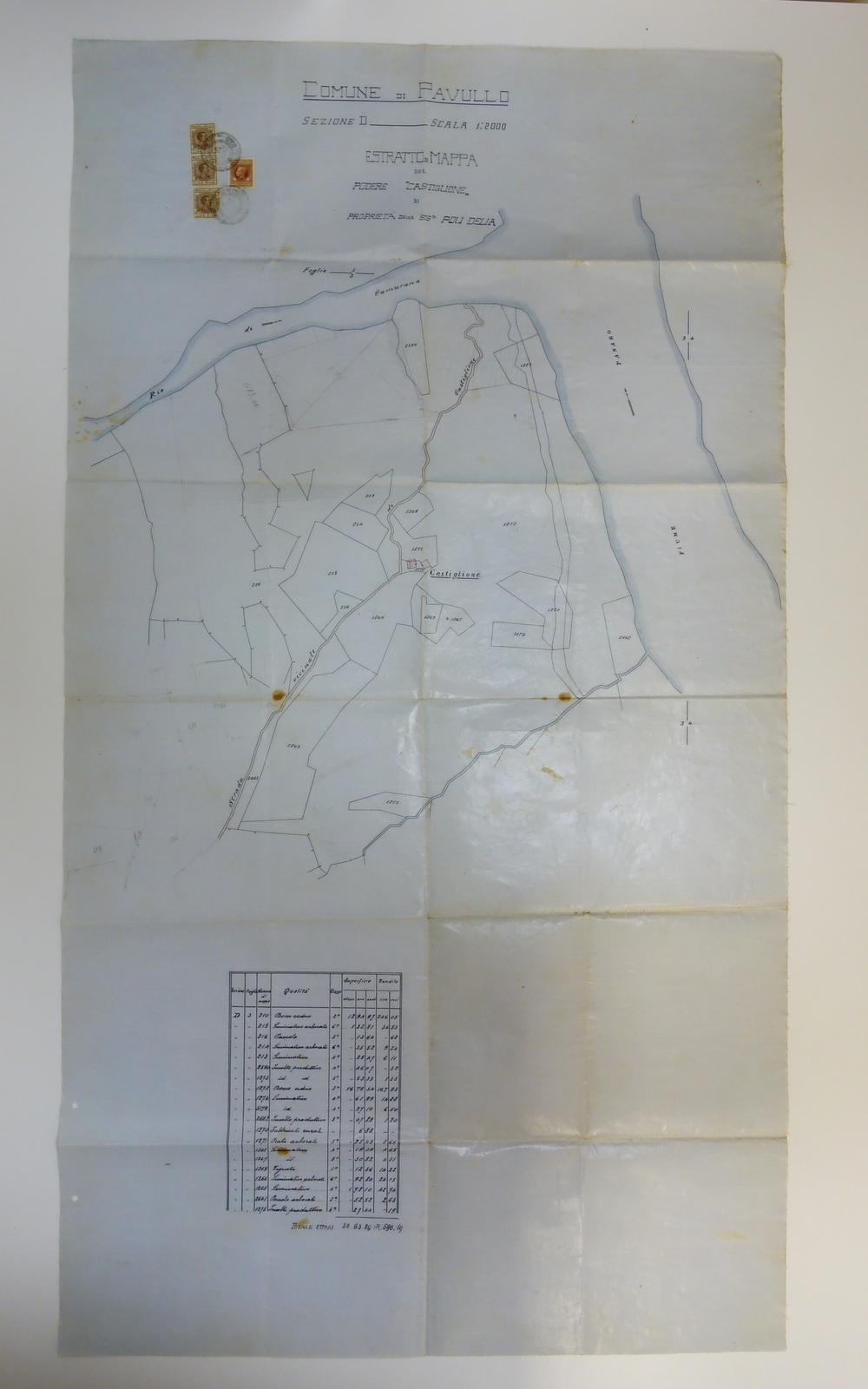 Pavullo nel Frignano Estratto di Mappa Podere Castiglione Rio Camurana …