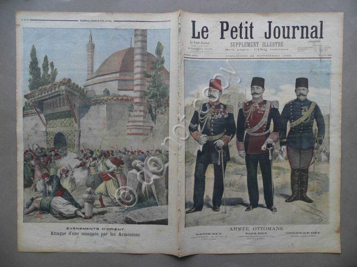 Petit Journal ArmÈe Ottomane Riza Sadik Bey Turchia Armenia 1895 …