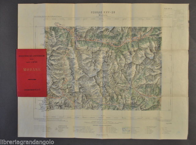 Pianta Carta in scala Modane Francia Hachette Ministere de Interieur …