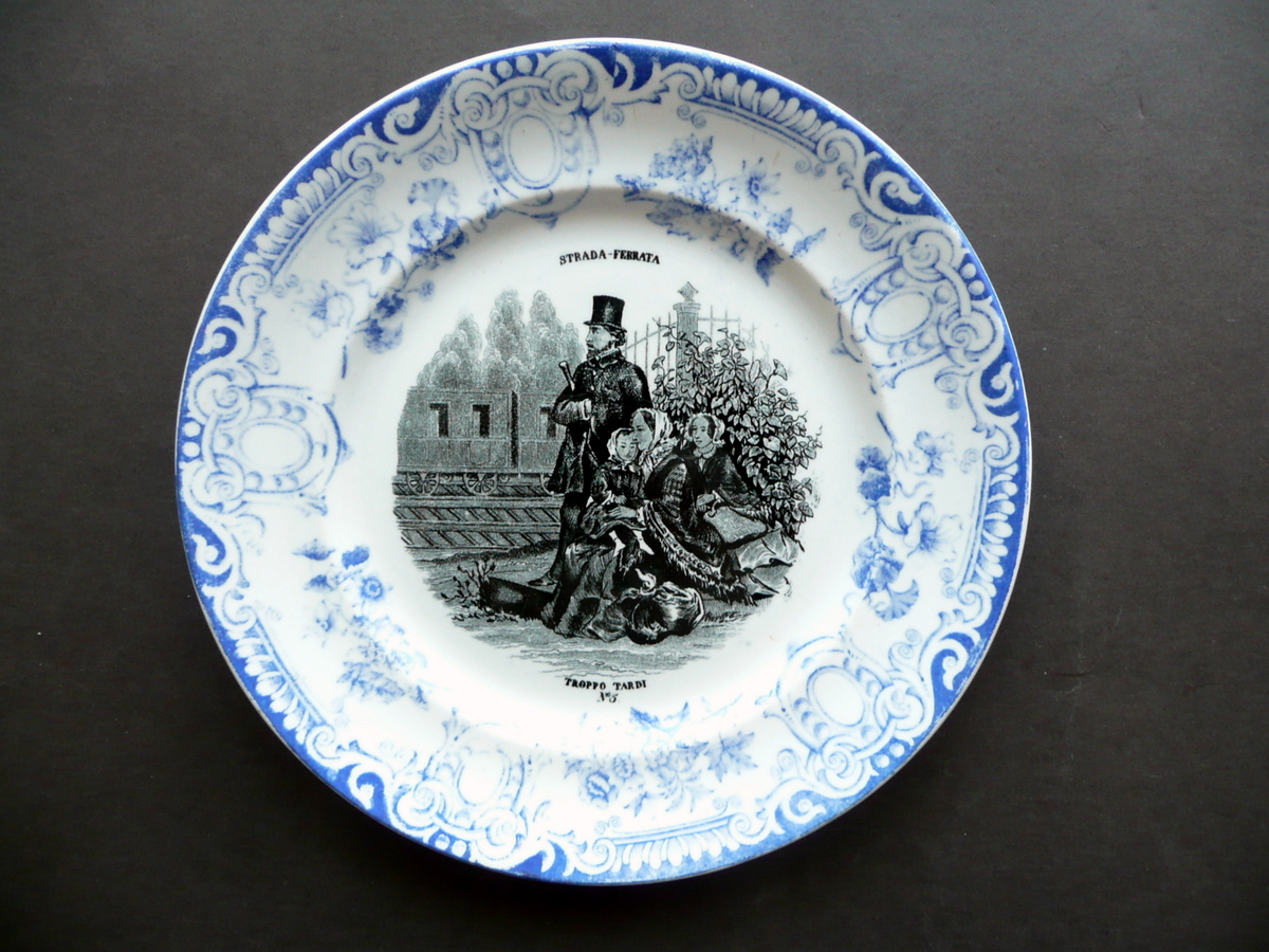 Piatto Serie Strada Ferrata Richard Marchio SCR 1880 Troppo Tardi …