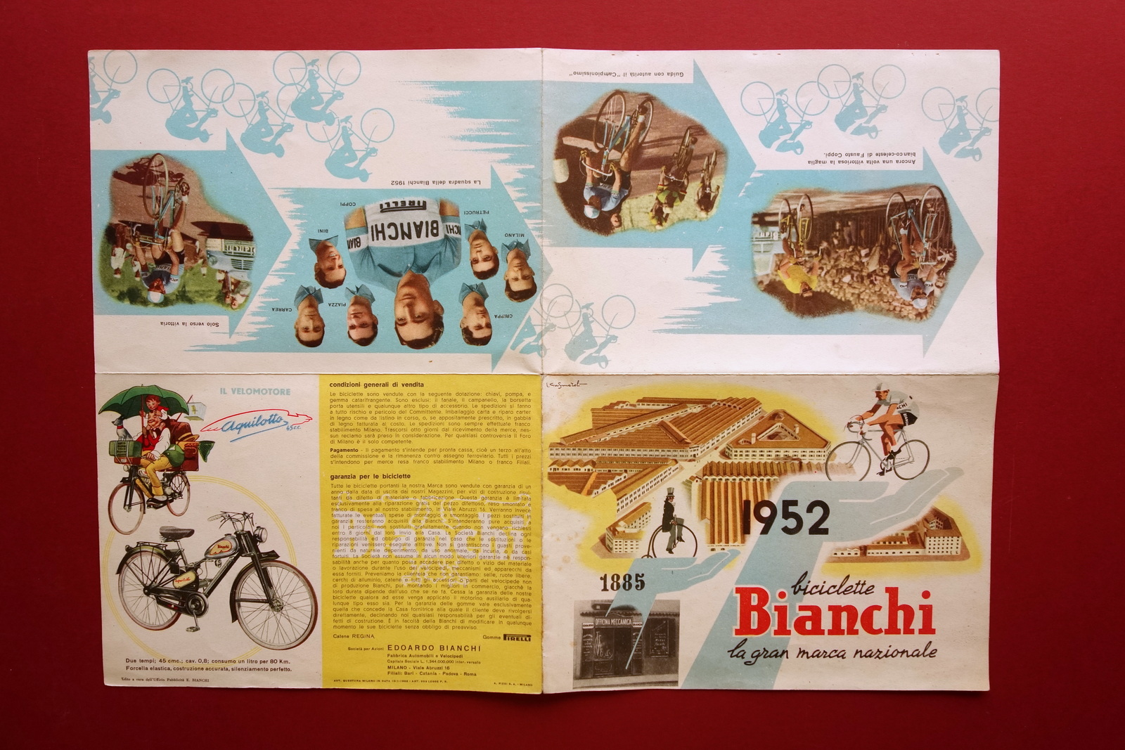 Pieghevole Biciclette Bianchi 1885-1952 Modelli Grafica Gusmaroli Pubblicit‡