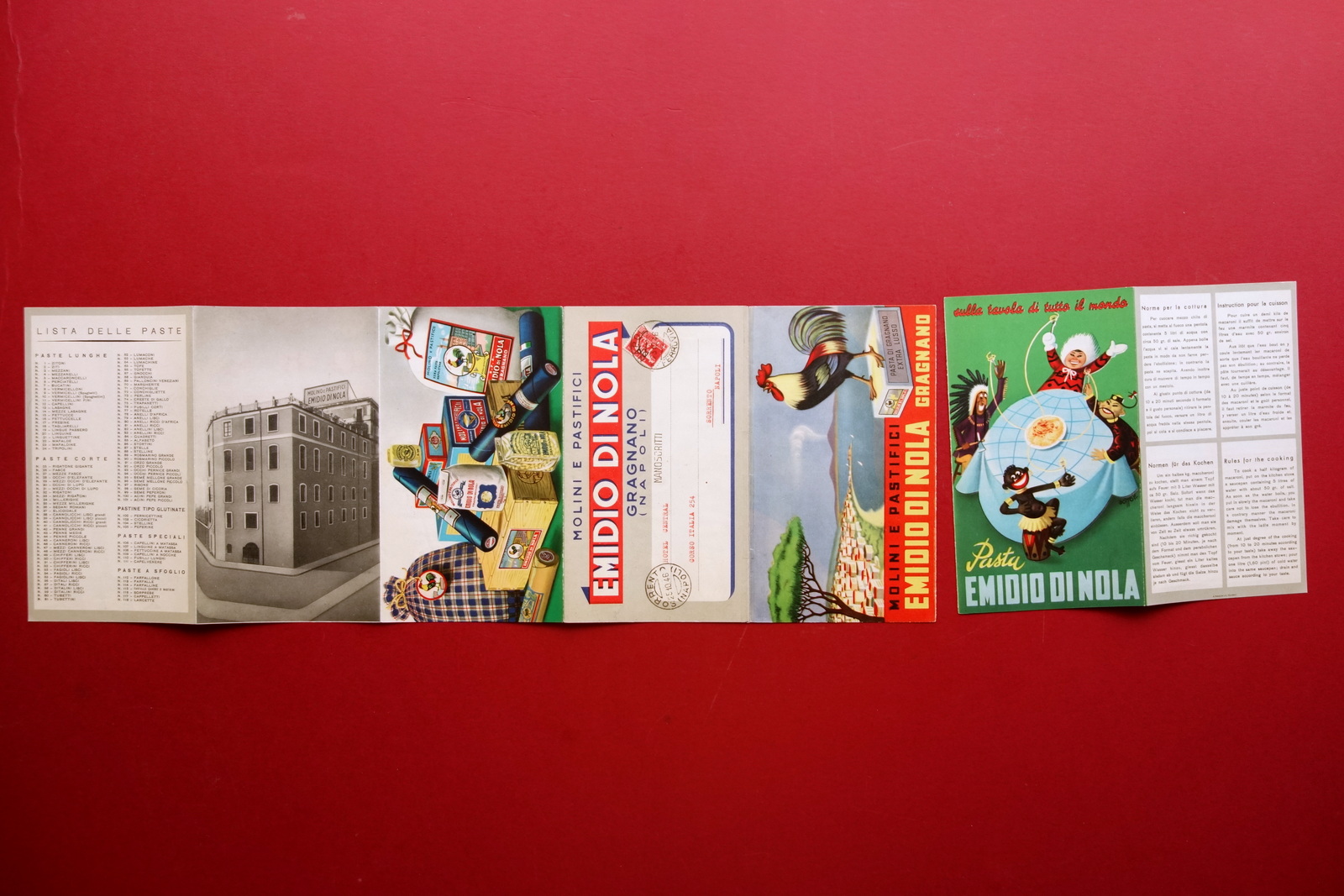 Pieghevole Molini Pastifici Emidio di Nola Gragnano Napoli Anni '30 …