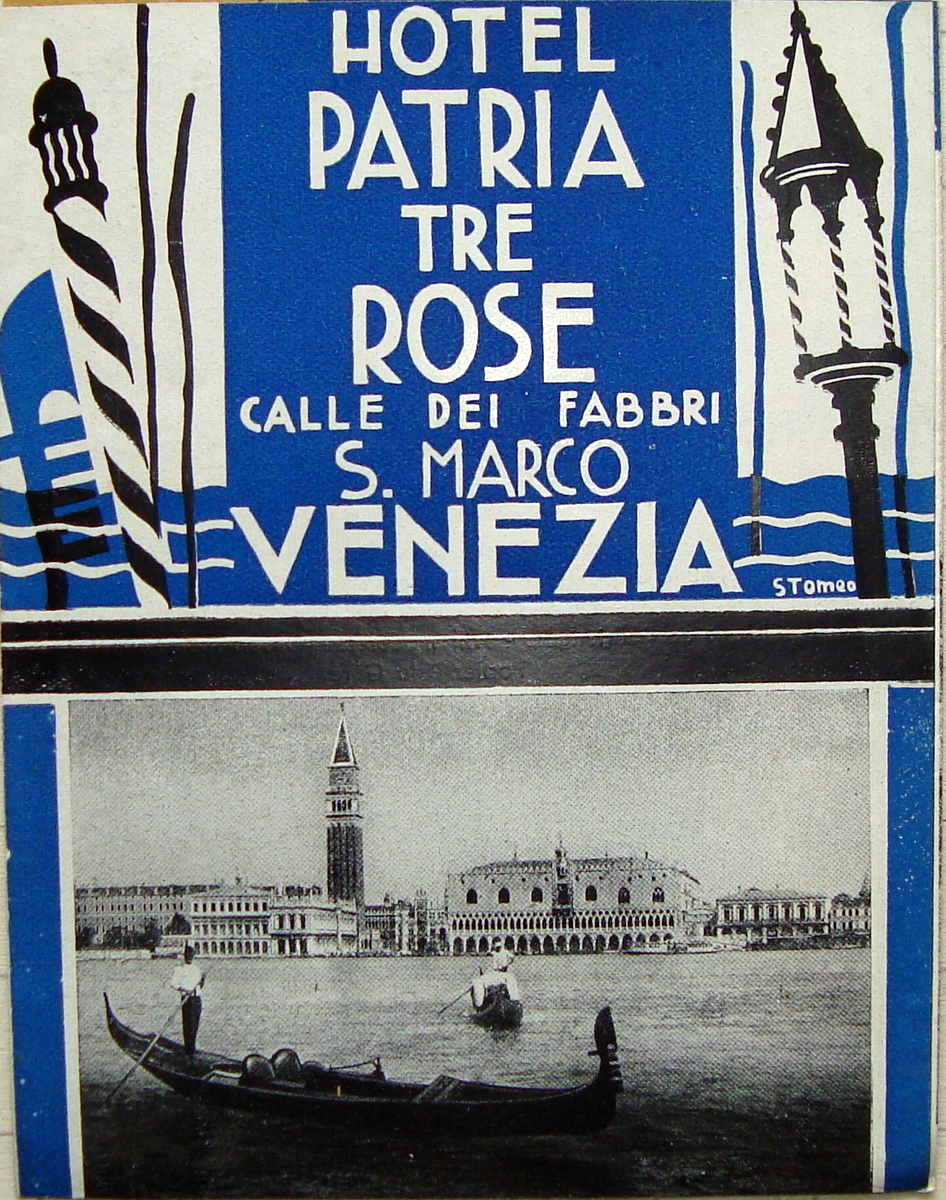 Pieghevole Turistico Hotel Patria Tre Rose san Marco Venezia anni …