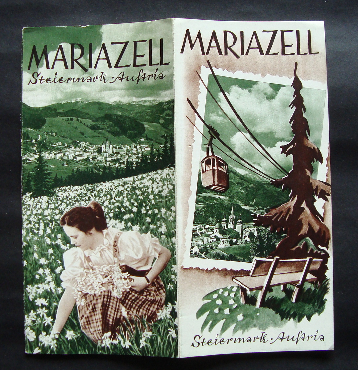 Pieghevole Turistico Mariazell Steiermark Austria Berge Sonne Seen