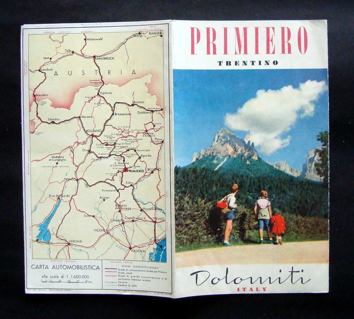 Pieghevole Turistico Primiero 1958 Trentino Dolomiti Montagna