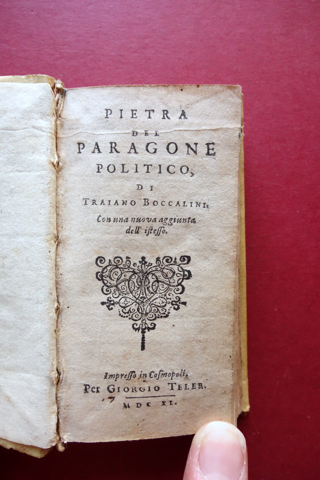Pietra del Paragone Politico di Traiano Boccalini Giorgio Teler Cosmopoli …